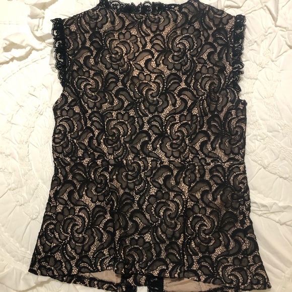 Nanette Lepore Black Lace Top - Picture 5 of 6